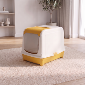 Katzenklo Katzentoilette Haubentoilette Schaufel Filter Schwingtür ECO GELB