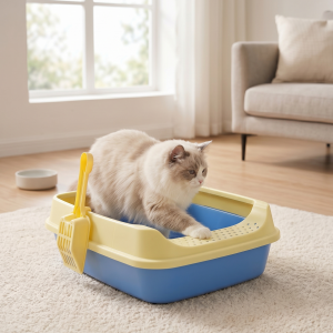 Katzentoilette KLO  Mehrfarbig  50x35x15 cm ( Gratis Schaufel beim Kauf)