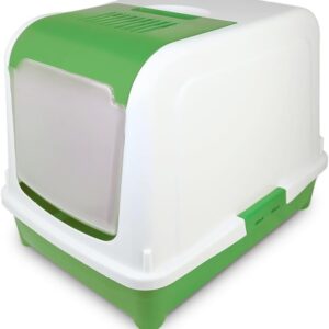 Katzenklo Katzentoilette Haubentoilette mit Schaufel Filter ECO Grün