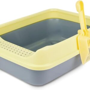 Katzentoilette Klo mit Sieb 50x35x15 cm  Grau