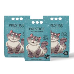 Katzenstreu feinklumpende Bentonit Prestige Marseille-Seifeduft 3 x 10 l